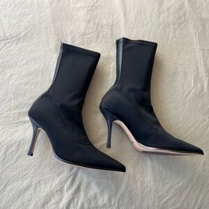 Tony Bianco Black Lycra Ankle Boot